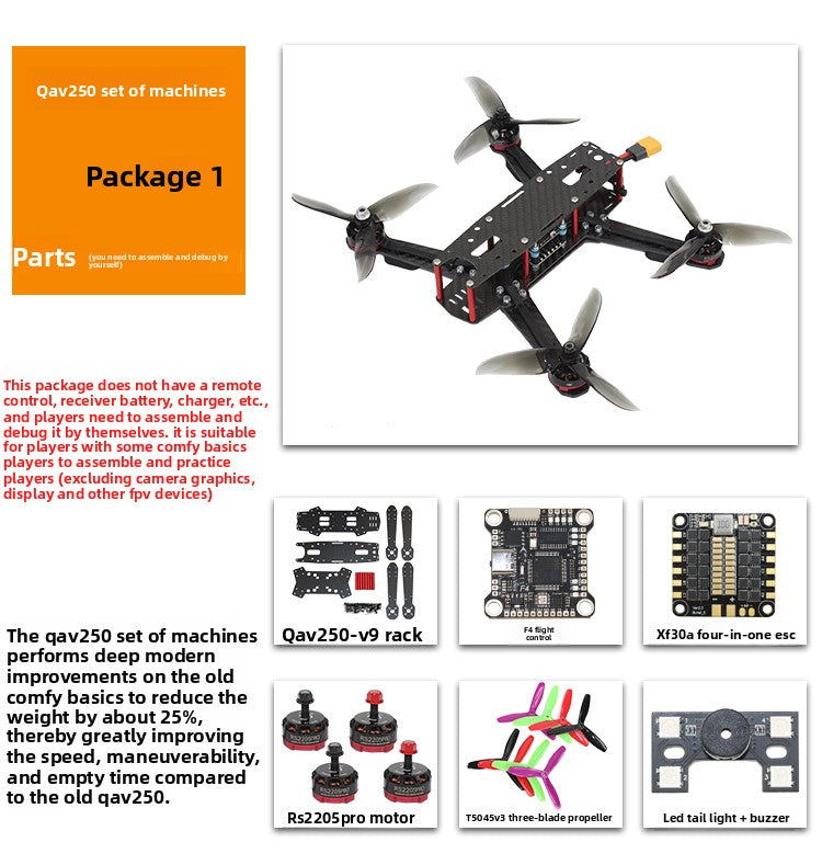FPV Racing Drone Starter Kit for Beginners (You have the option to assemble it yourself or not.)