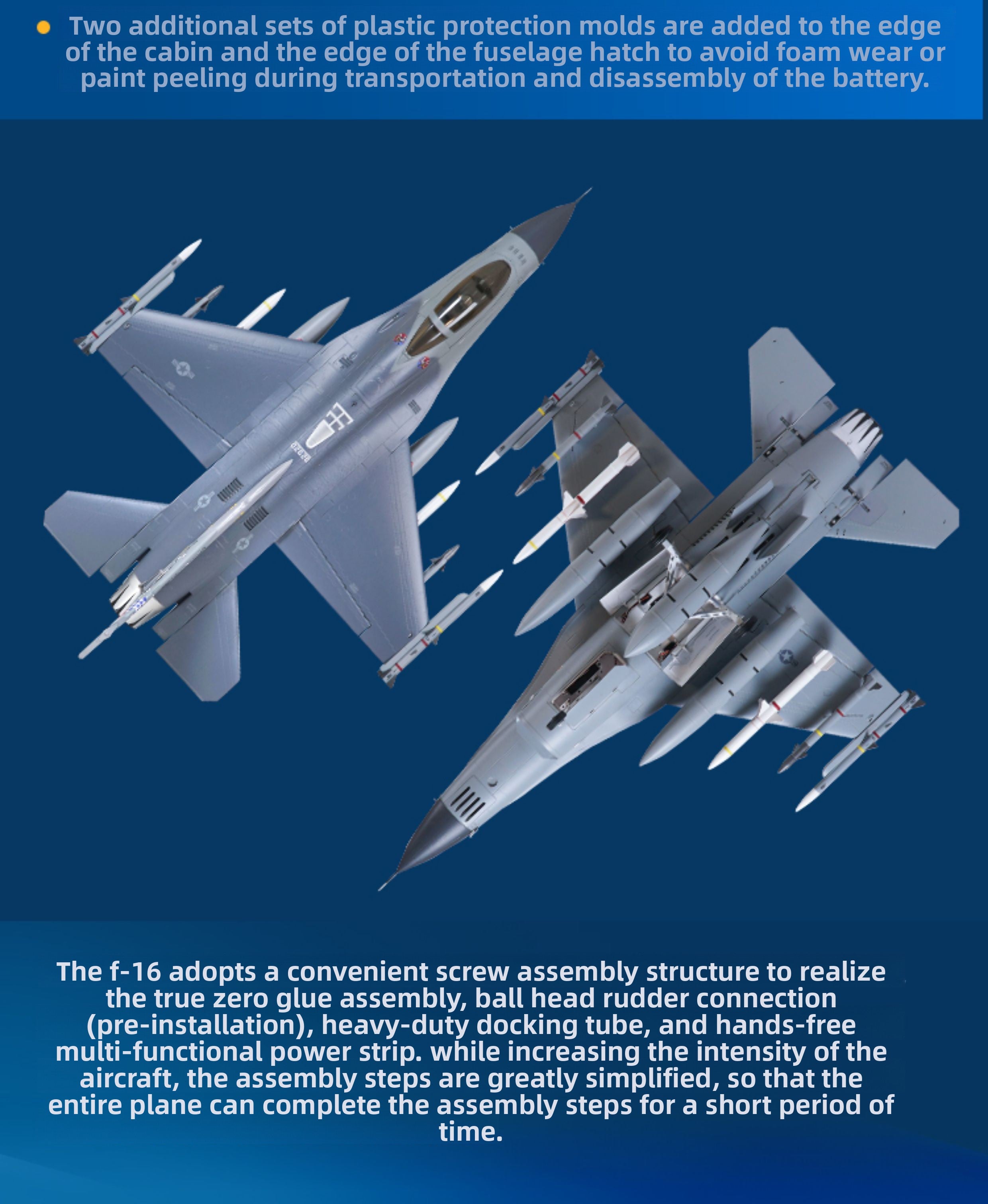 F-16 remote-controlled fixed-wing model aircraft