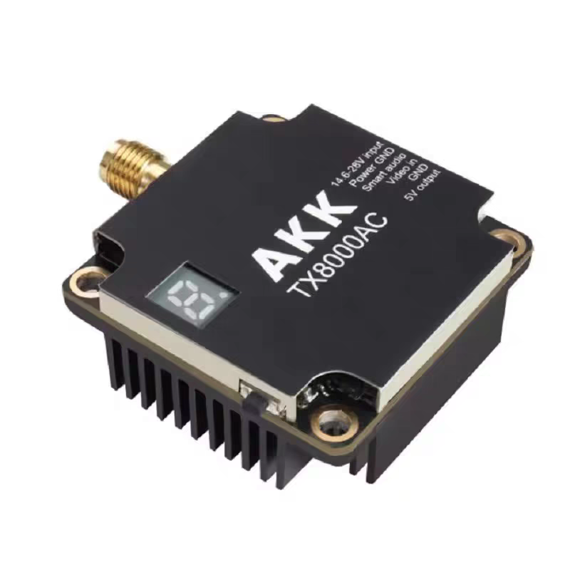 AKK TX8000AC Wireless Image Transmission 5.8G 8W Crossing Machine Video Transmitter 96CH FPV VTX