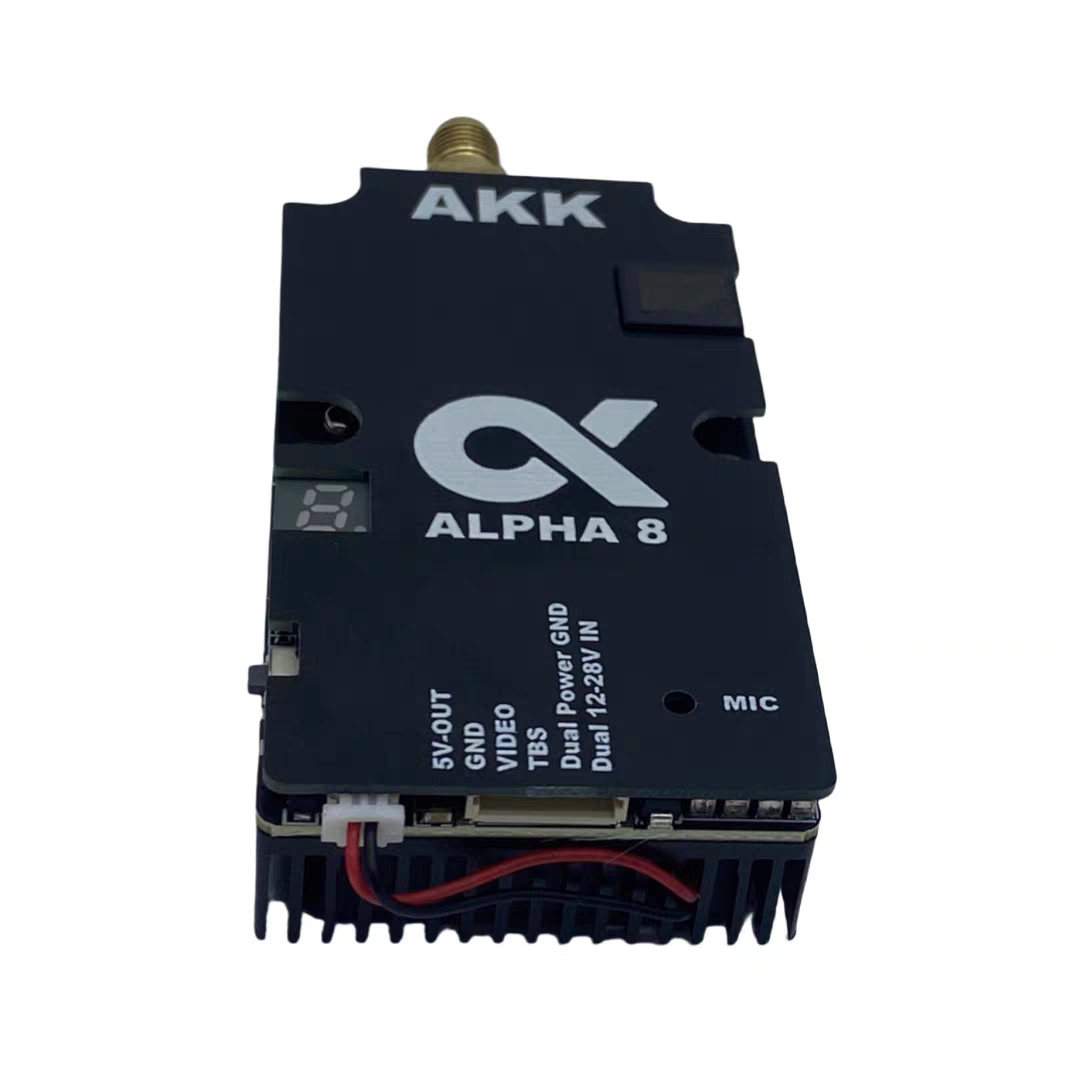 AKK Alpha8 Wireless Image Transmission 5.8G 8W Crossing Machine Video Transmitter 80CH FPV VTX