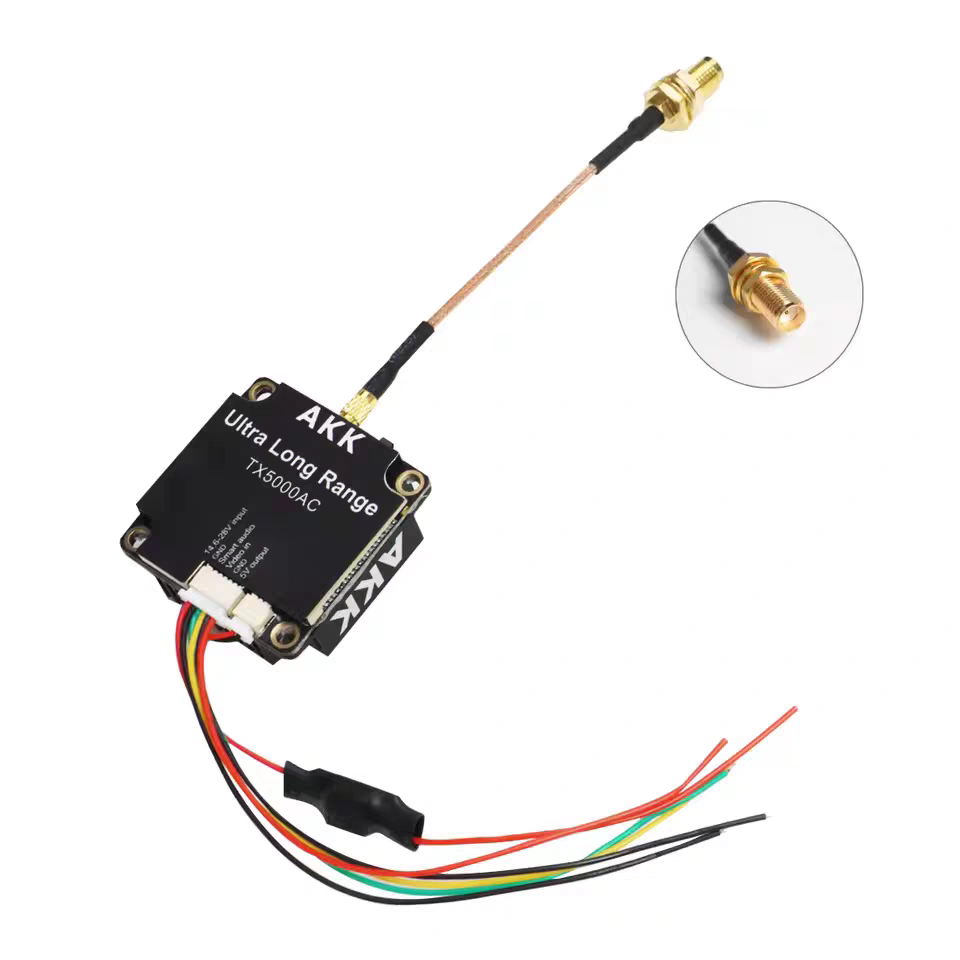 AKK TX5000AC Wireless Image Transmission 5.8G 5W Crossing Machine Video Transmitter 80CH FPV VTX