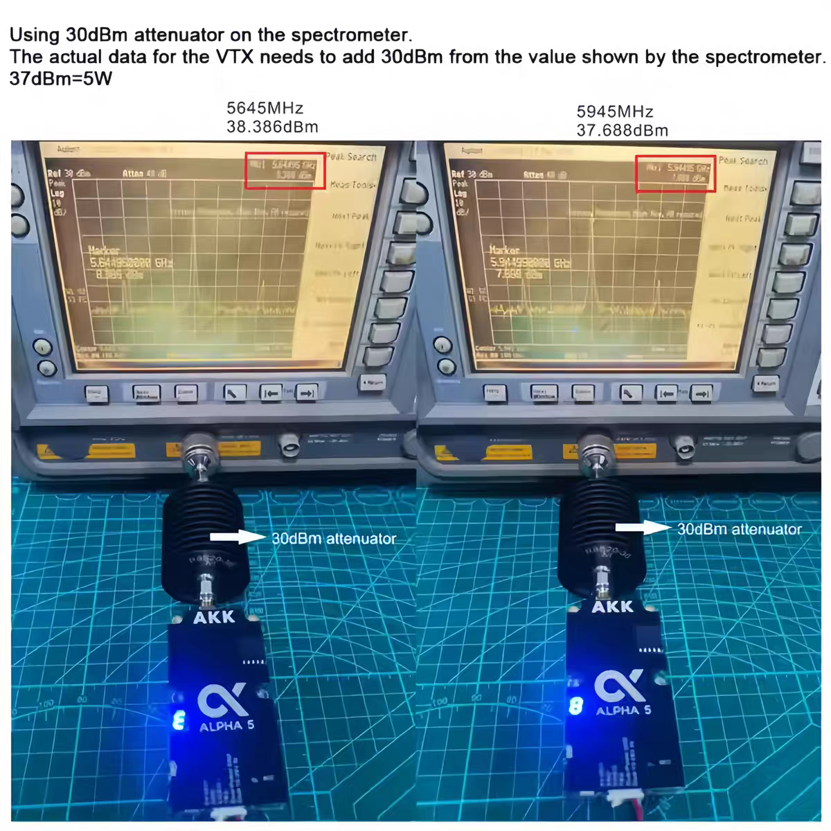 AKK Alpha5 Wireless Image Transmission 5.8G 5W Crossing Machine Video Transmitter 80CH FPV VTX