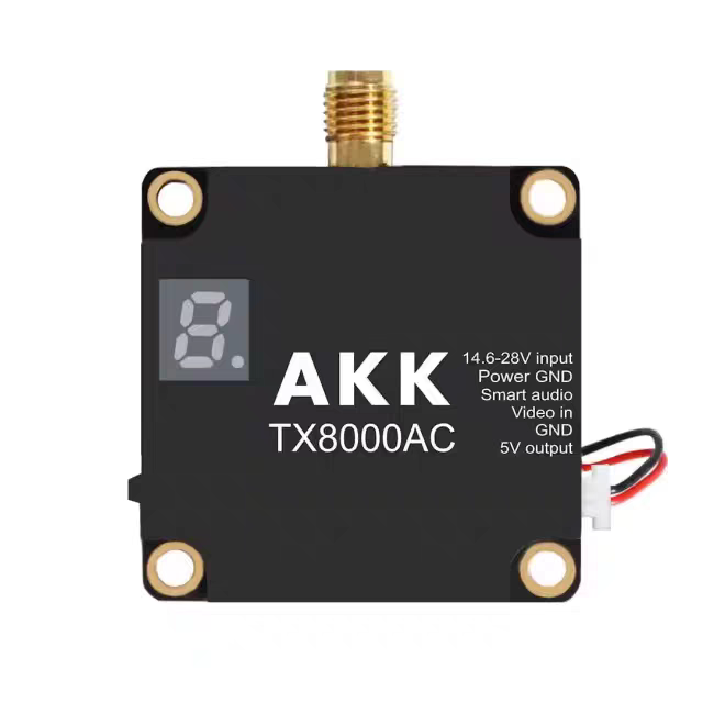 AKK TX8000AC Wireless Image Transmission 5.8G 8W Crossing Machine Video Transmitter 96CH FPV VTX