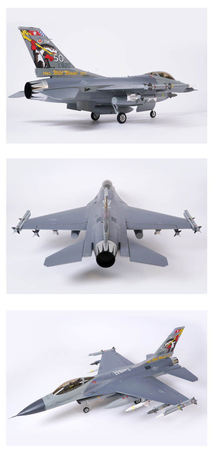 F-16 remote-controlled fixed-wing model aircraft