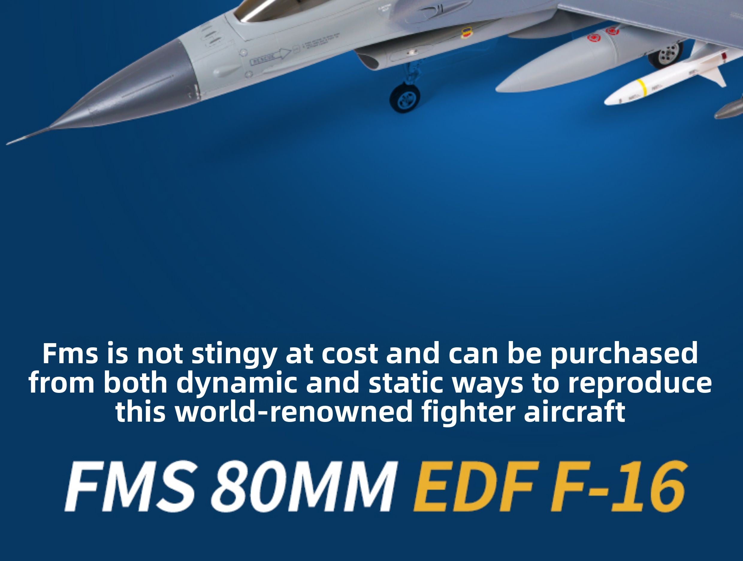 F-16 remote-controlled fixed-wing model aircraft